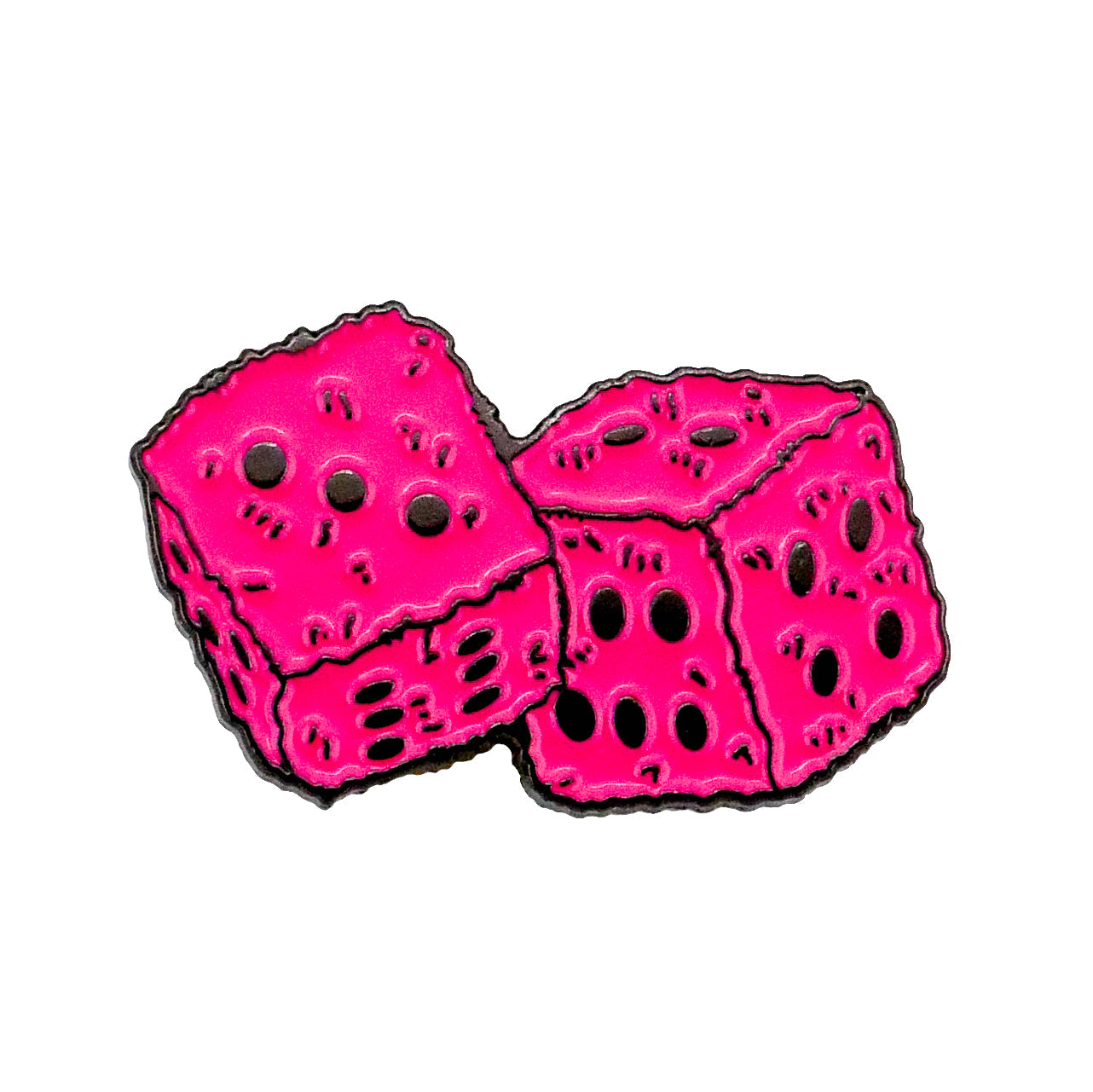 Pink Fuzzy Dice Ball Marker