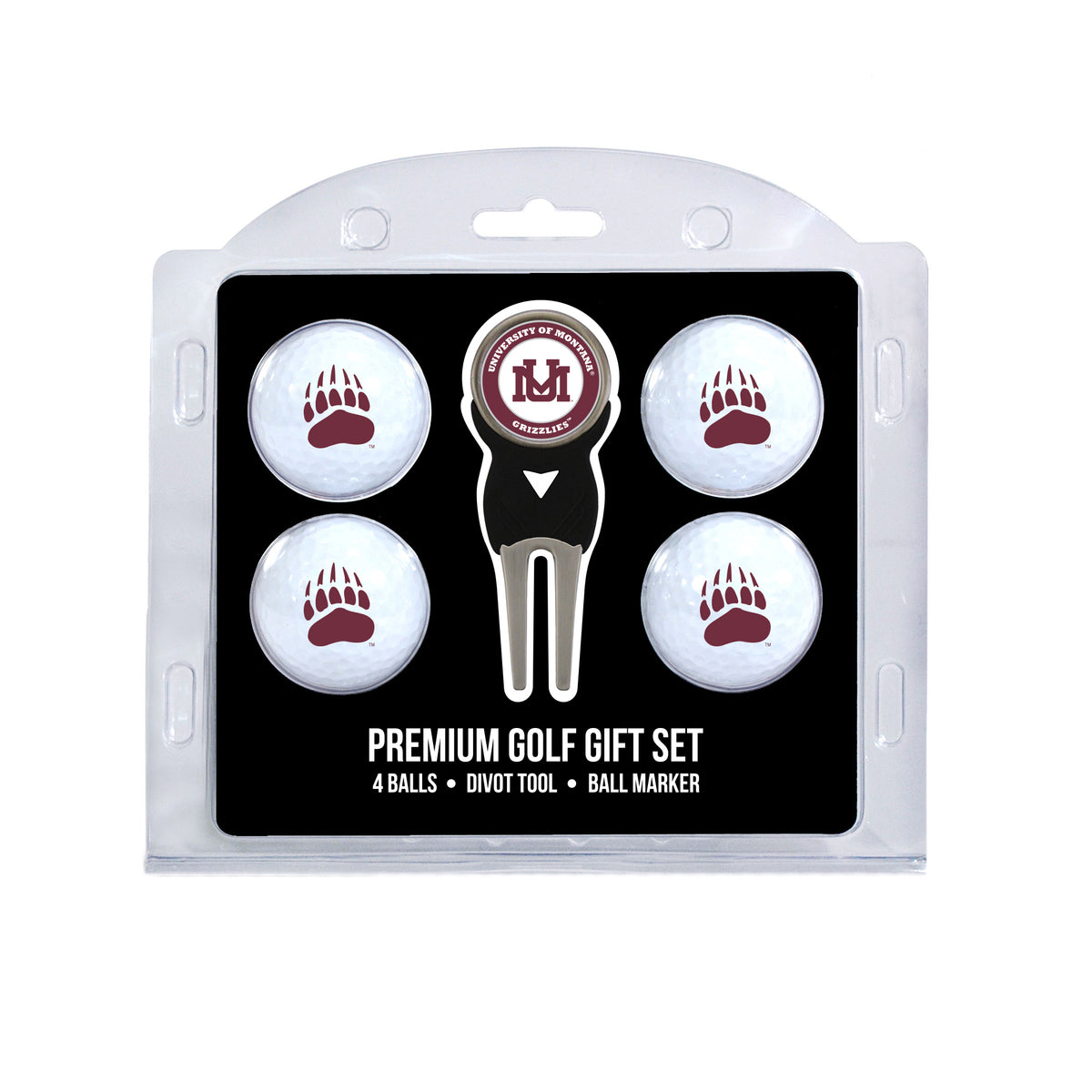 Montana Grizzlies 4-Ball Golf Gift Set
