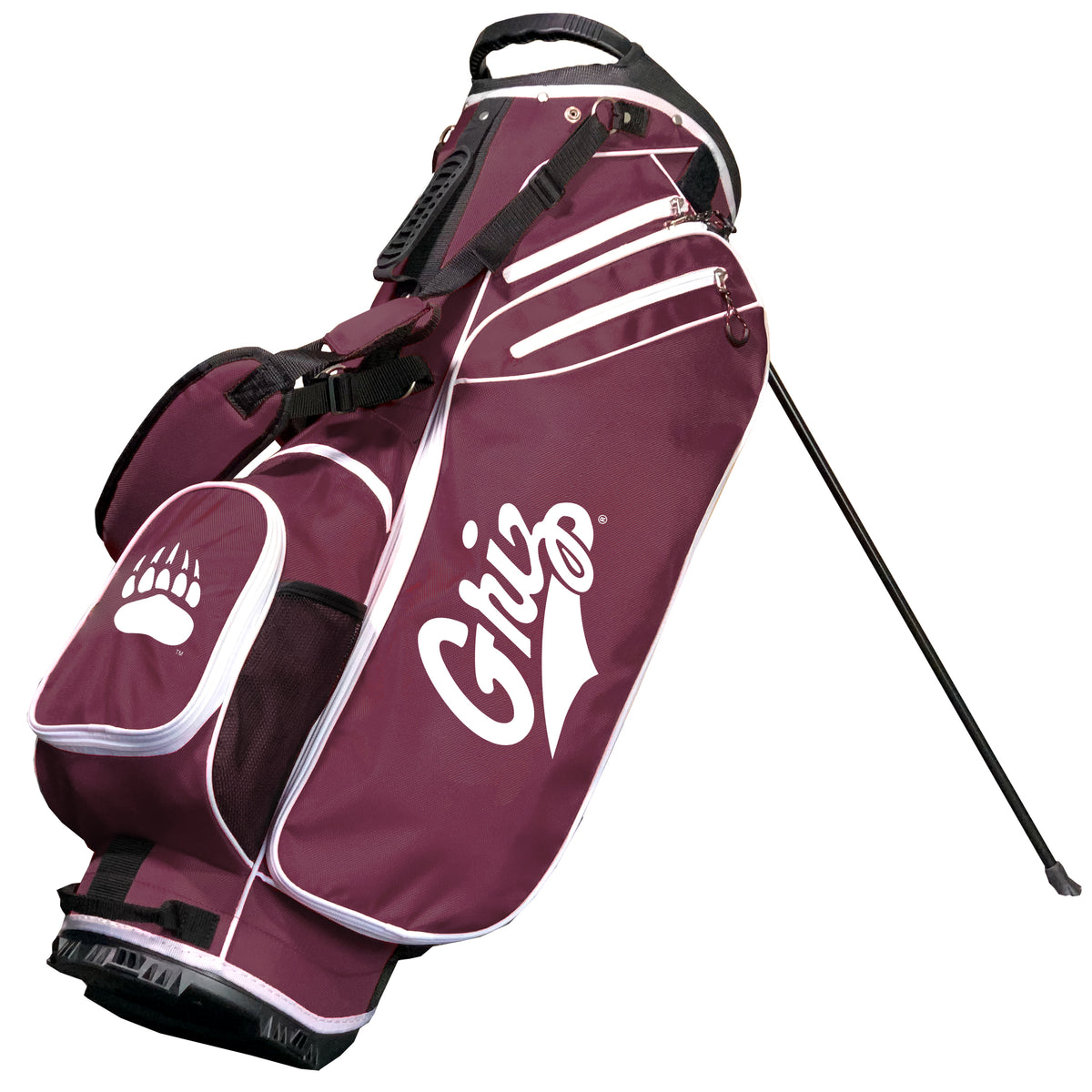 Montana Grizzlies Birdie stand golf bag, Maroon color