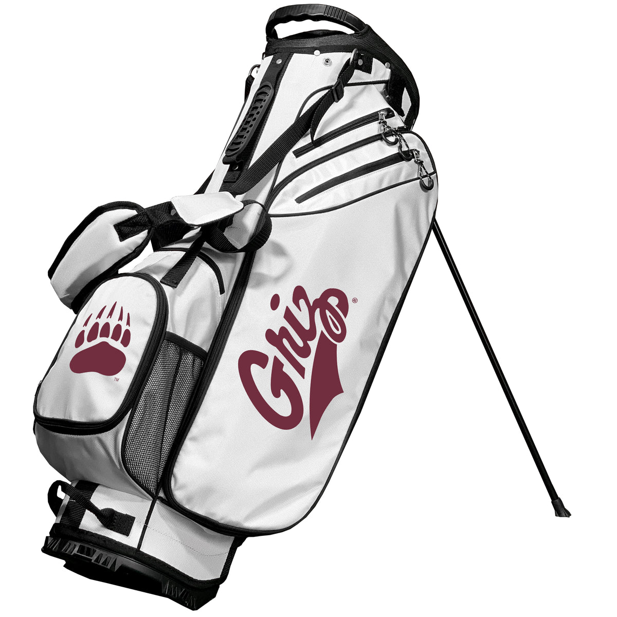 Montana Grizzlies Birdie stand golf bag, White color