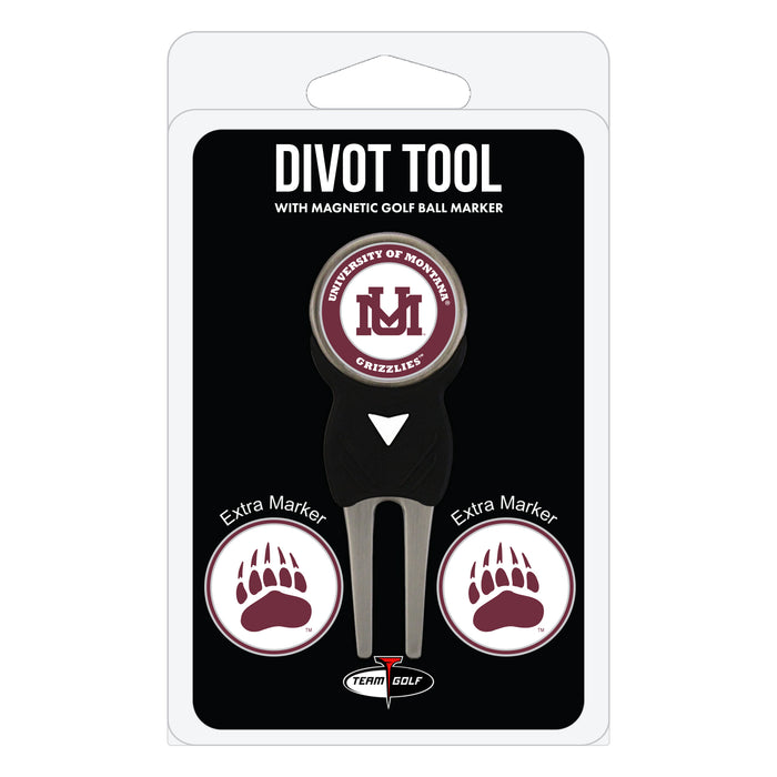 Montana Grizzlies divot repair tool and three ball markers