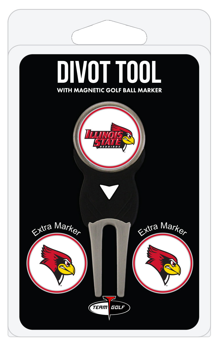 Illinois State Redbirds divot repair tool and three ball markers