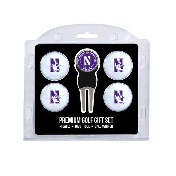 Northwestern Wildcats 4-Ball Golf Gift Set