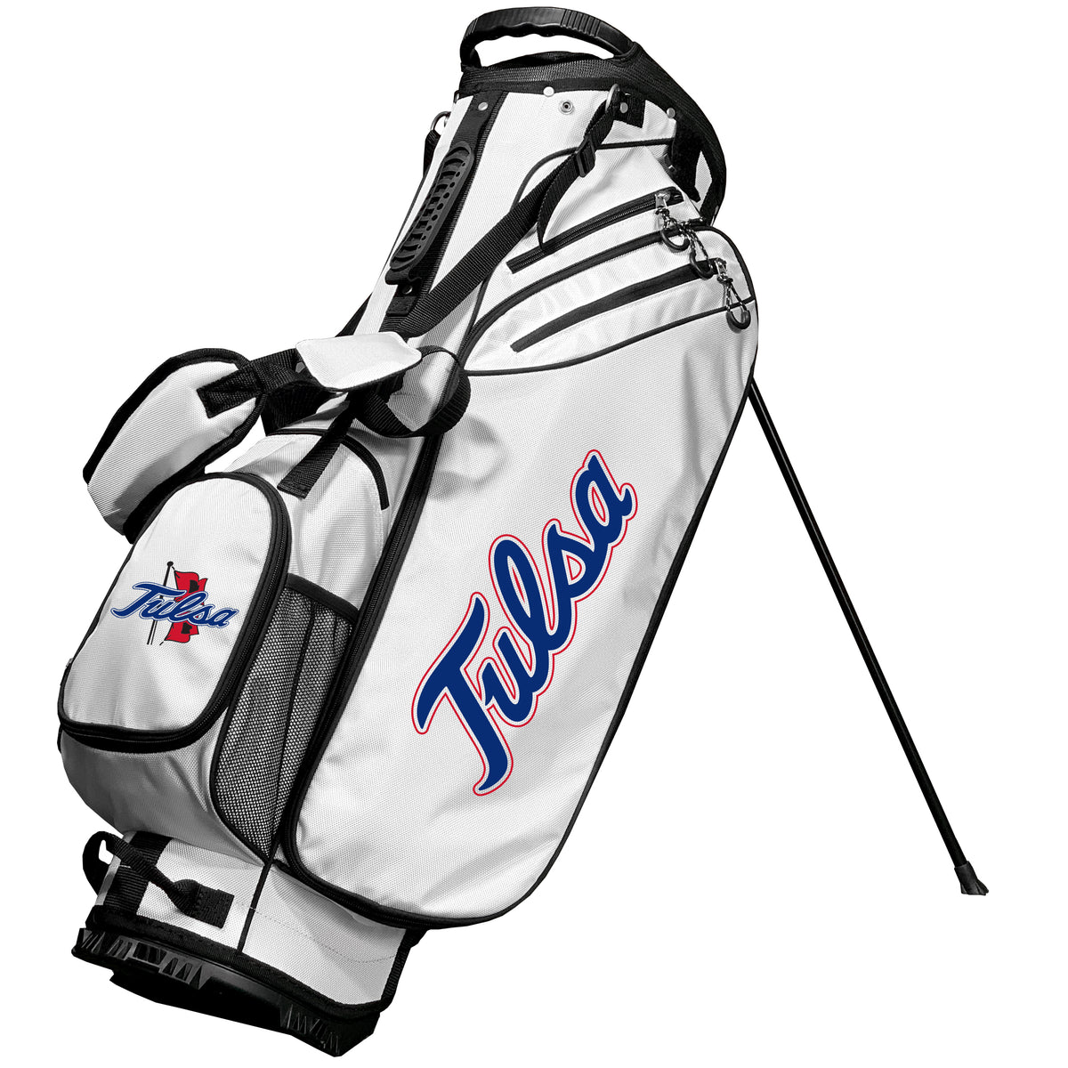 Tulsa Golden Hurricane Birdie stand golf bag, White color