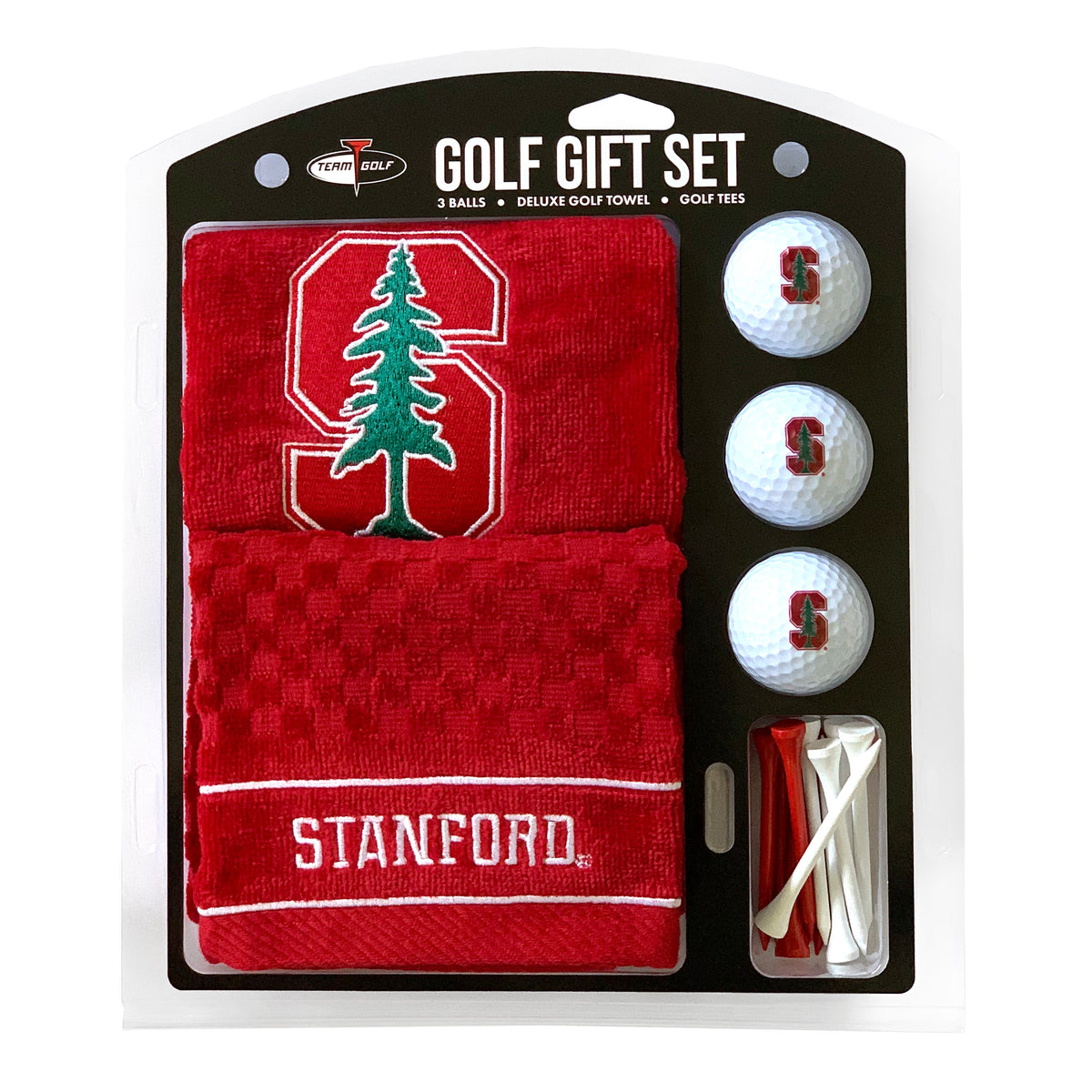 Stanford Cardinal Embroidered Towel Golf Gift Set