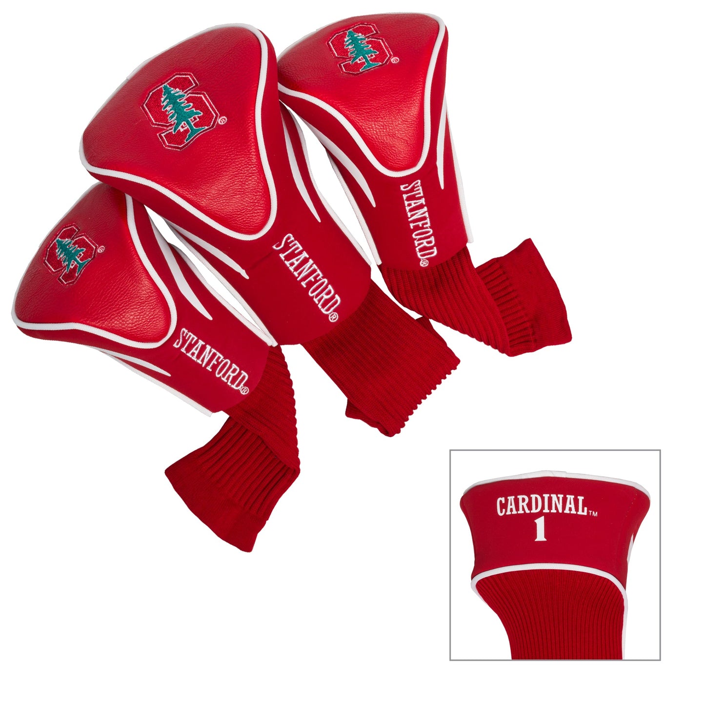Stanford Cardinal 3 Pack Contour Sock Headcovers - Club Rehab