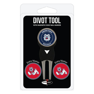 Fresno State Bulldogs Divot Tool + 3 Ball Markers