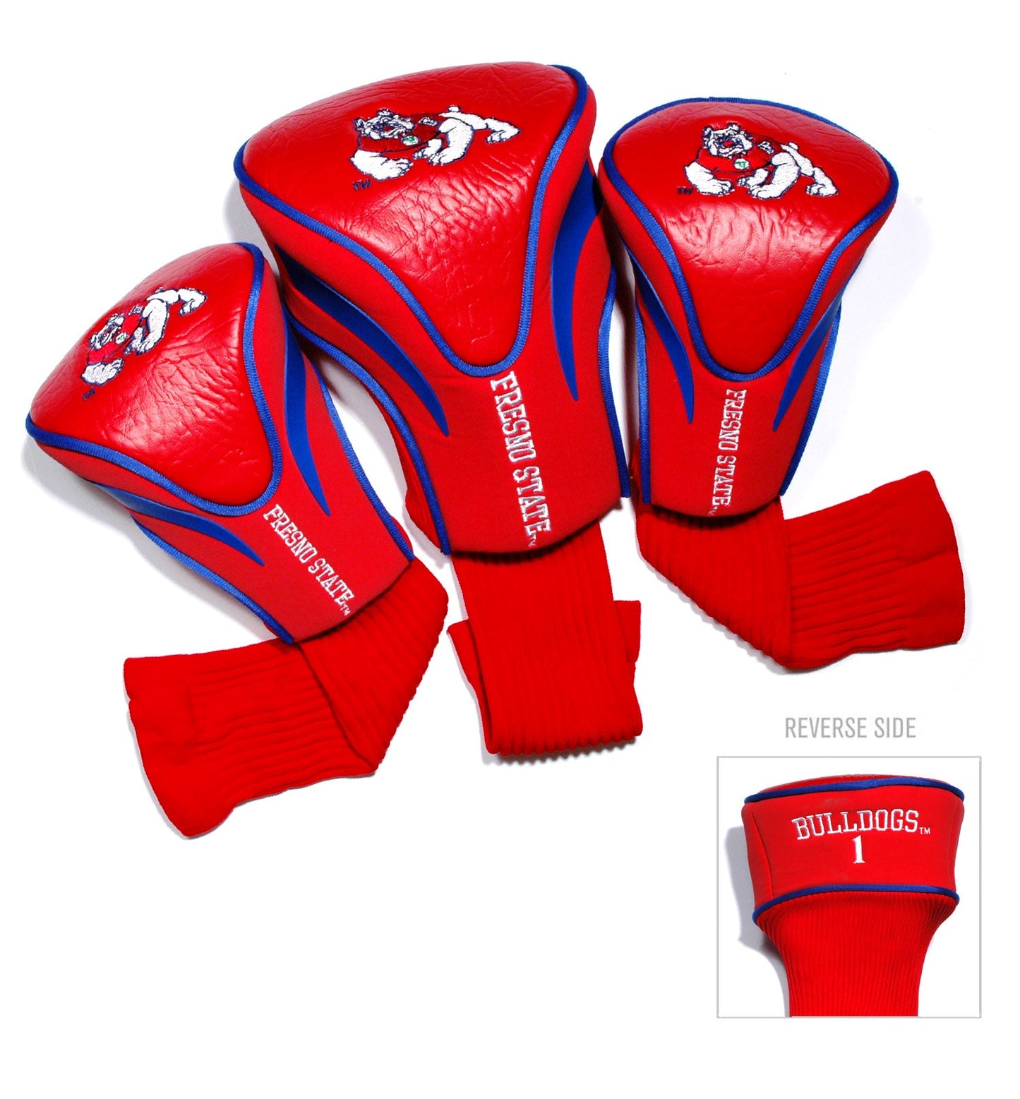 Fresno State Bulldogs 3 Pack Contour Sock Headcovers - Club Rehab