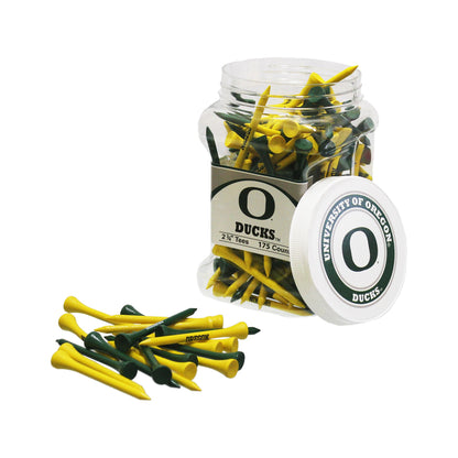 Oregon Ducks 175-count golf tee jar with team-imprinted tees