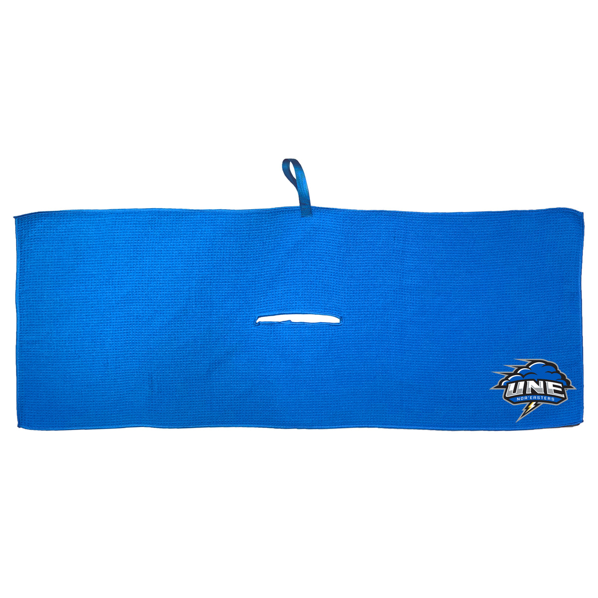 University of New England Nor’easters 16 x 40 microfiber golf towel with team logo