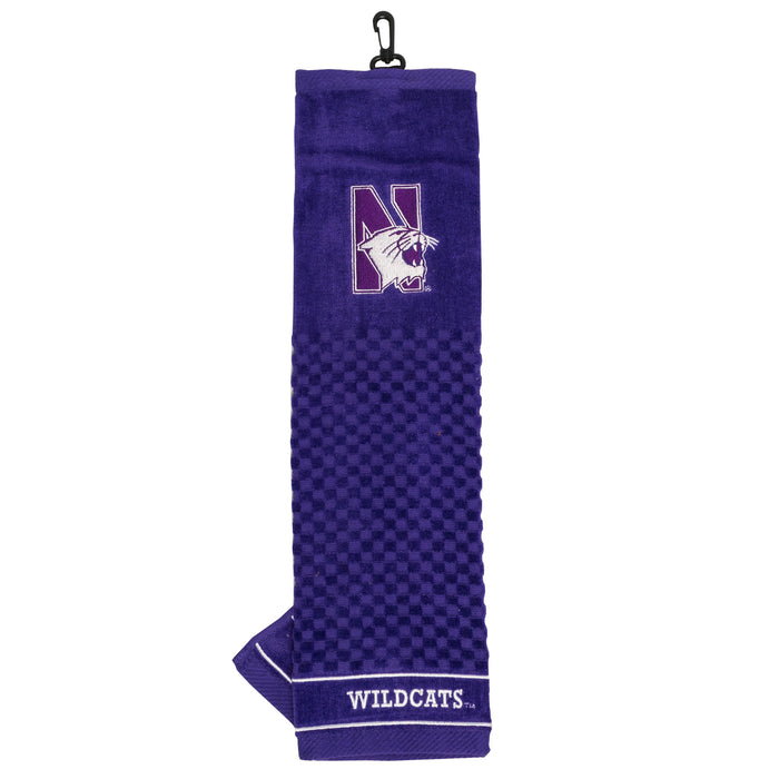 Northwestern Wildcats embroidered golf towel