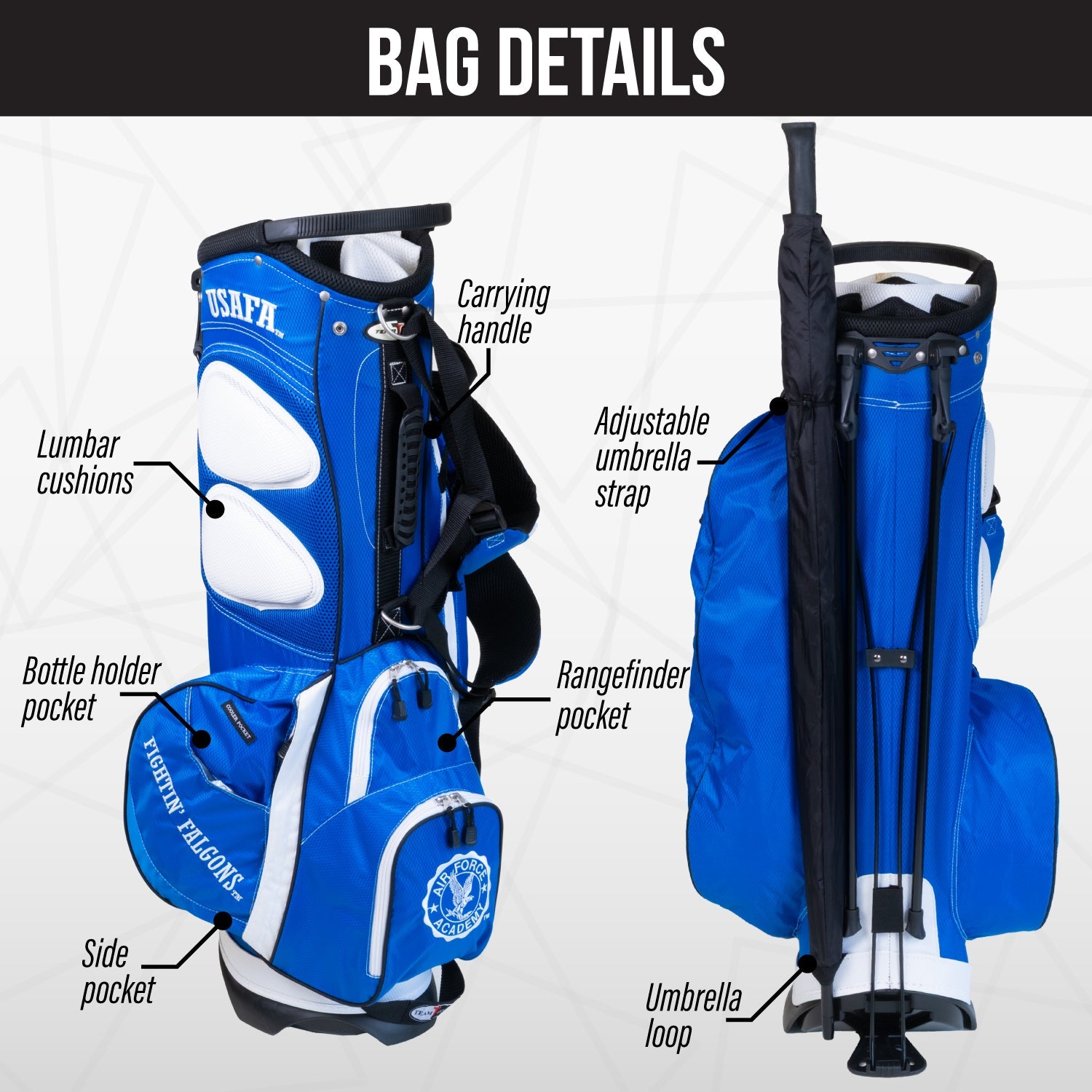 Air Force Academy Fairway Stand Bag - Image 2 - Club Rehab
