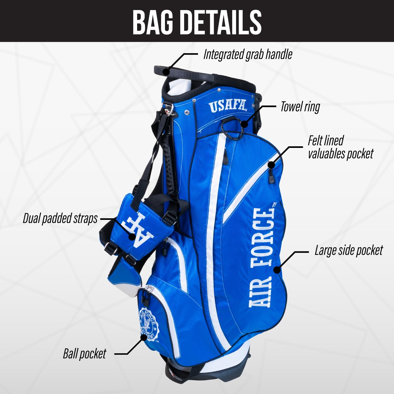 Air Force Academy Fairway Stand Bag - Image 3 - Club Rehab