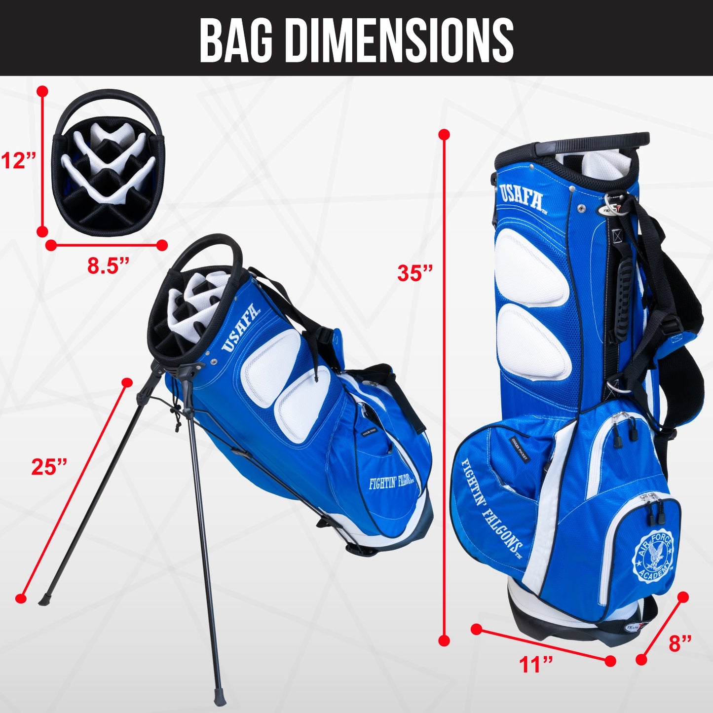 Air Force Academy Fairway Stand Bag - Image 4 - Club Rehab