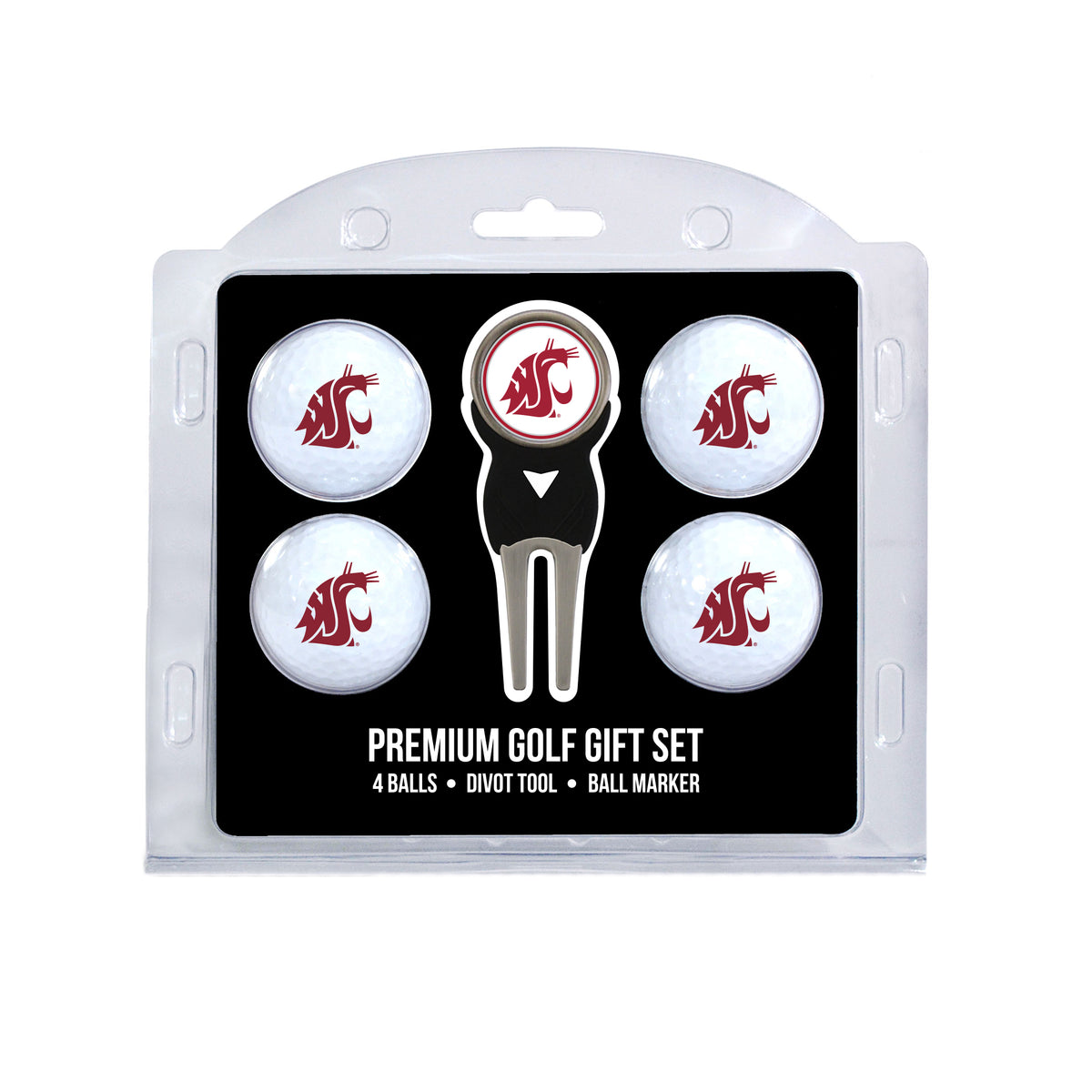 Washington State Cougars 4-Ball Golf Gift Set