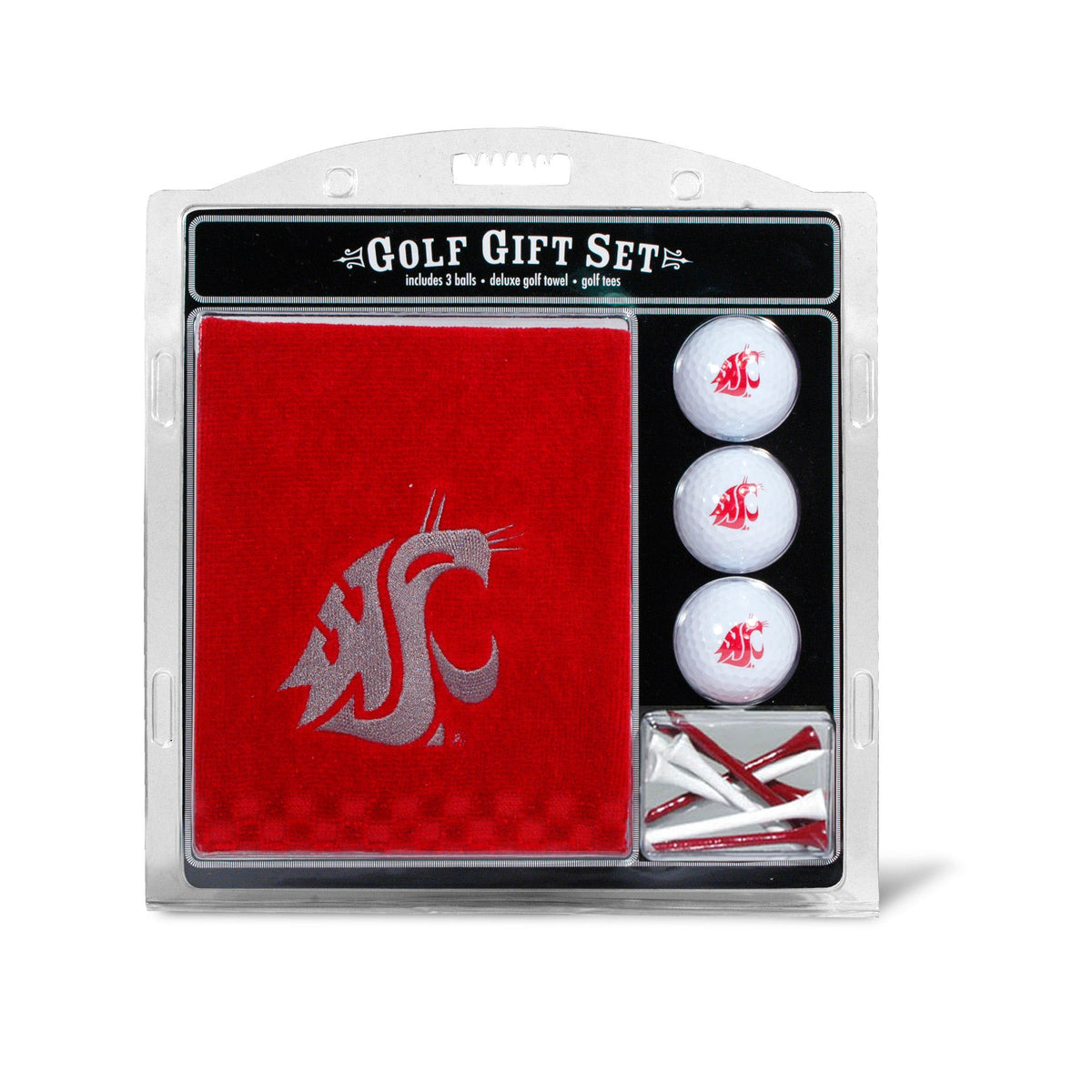 Washington State Cougars Embroidered Towel Golf Gift Set