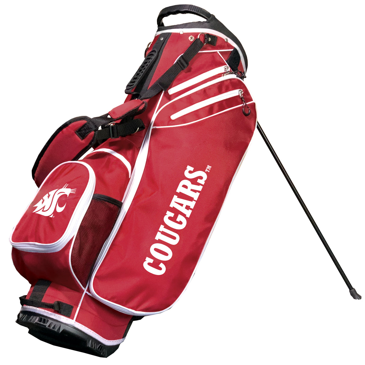 Washington State Cougars Birdie stand golf bag, Dark Red color