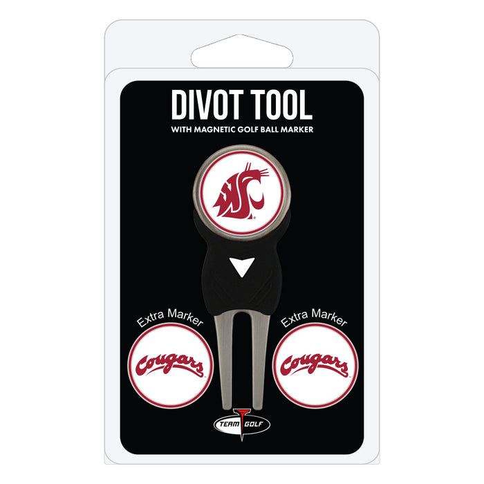 Washington State Cougars divot repair tool and three ball markers
