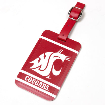 Washington State Cougars plastic golf bag tag by Team Golf, product photo 1