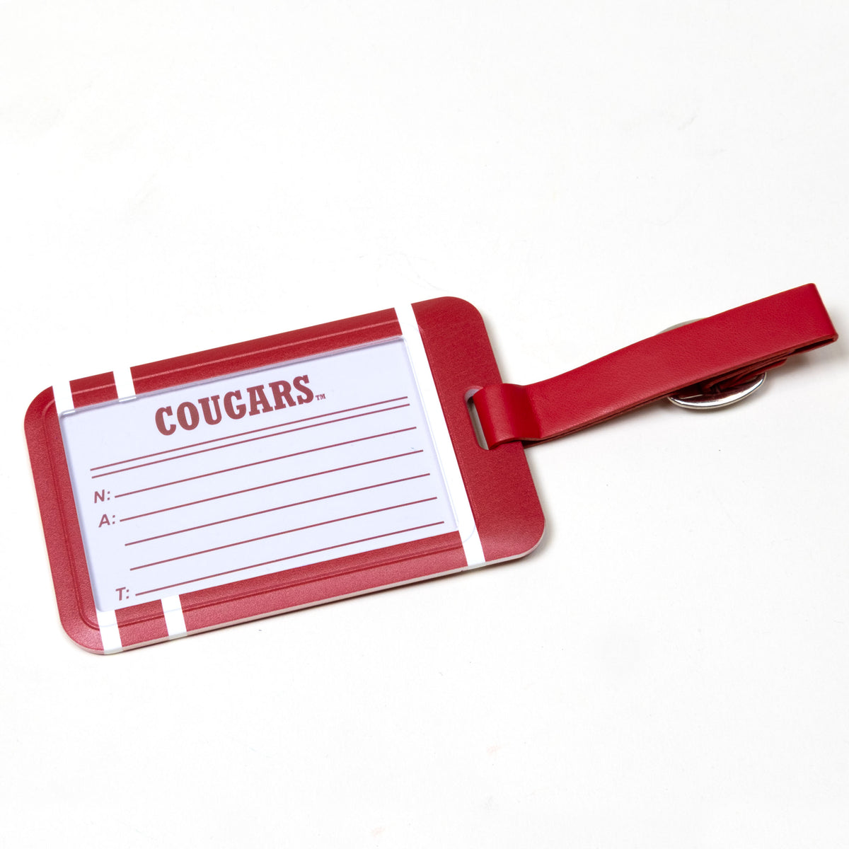 Washington State Cougars plastic golf bag tag by Team Golf, product photo 2