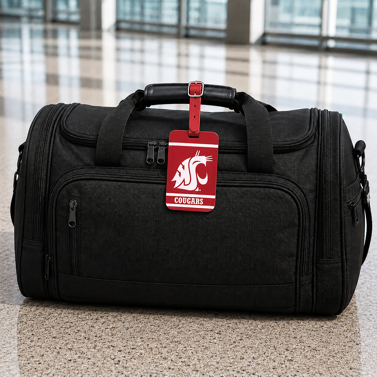 Washington State Cougars plastic golf bag tag by Team Golf, product photo 5