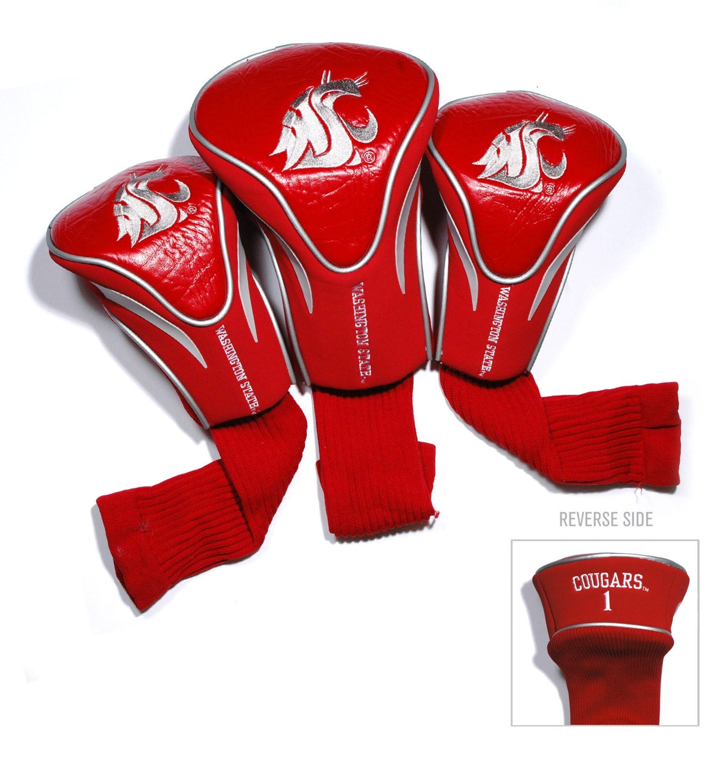 Washington State Cougars 3 Pack Contour Sock Headcovers - Club Rehab