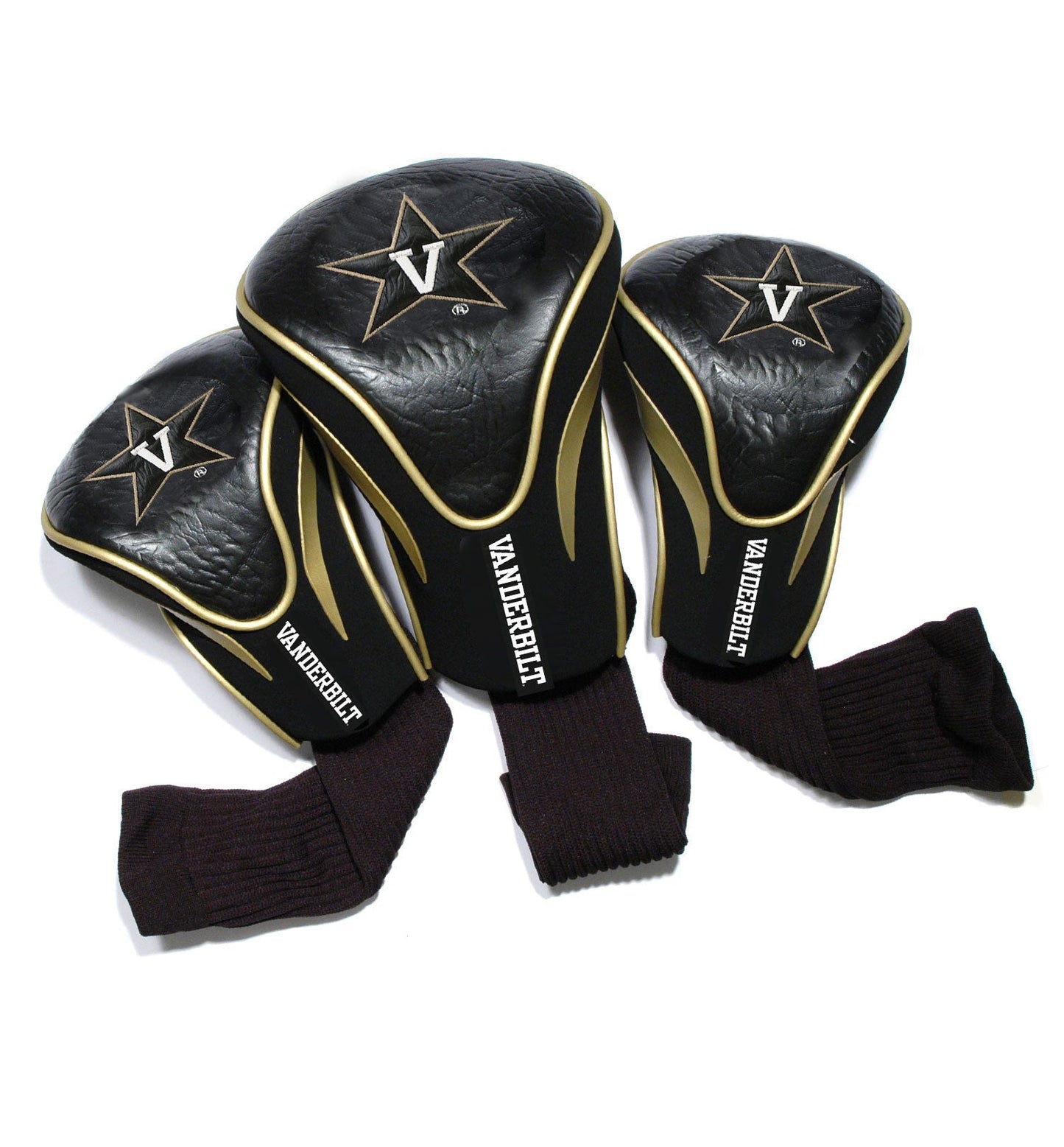 Vanderbilt Commodores 3 Pack Contour Sock Headcovers - Club Rehab