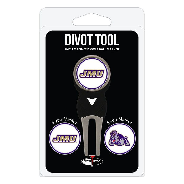 James Madison Dukes divot repair tool and three ball markers