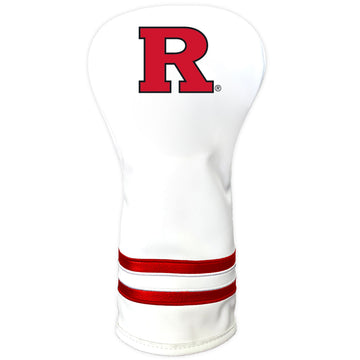 Rutgers Scarlet Knights Vintage Weißes Driver-Headcover mit Aufdruck