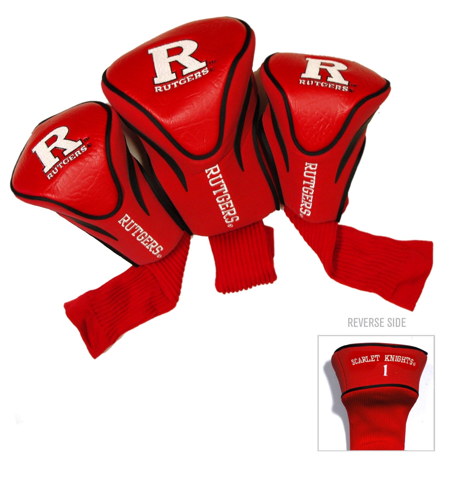 Rutgers Scarlet Knights 3 Pack Contour Sock Headcovers - Club Rehab