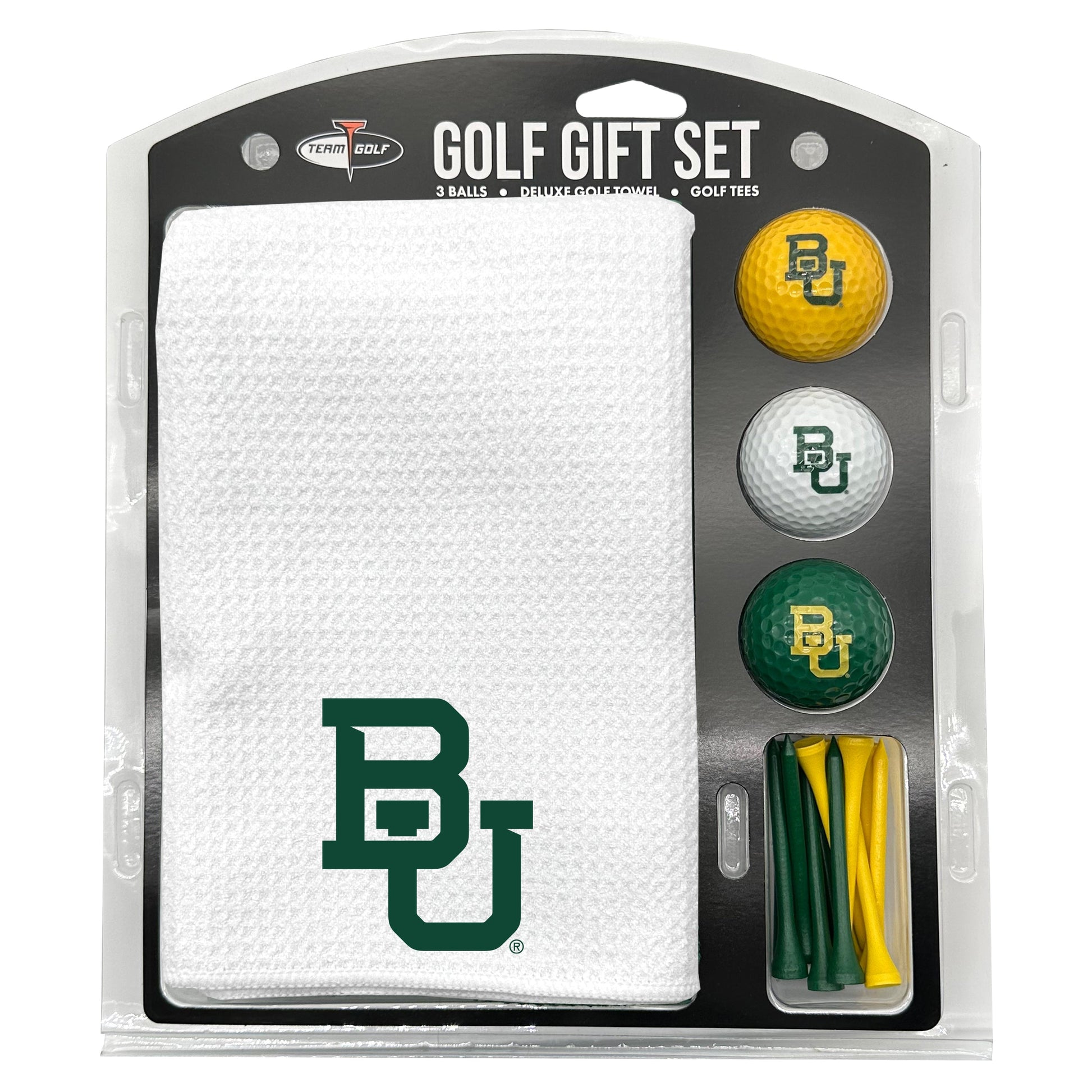 Baylor Bears White Microfiber Towel Golf Gift Set - Club Rehab