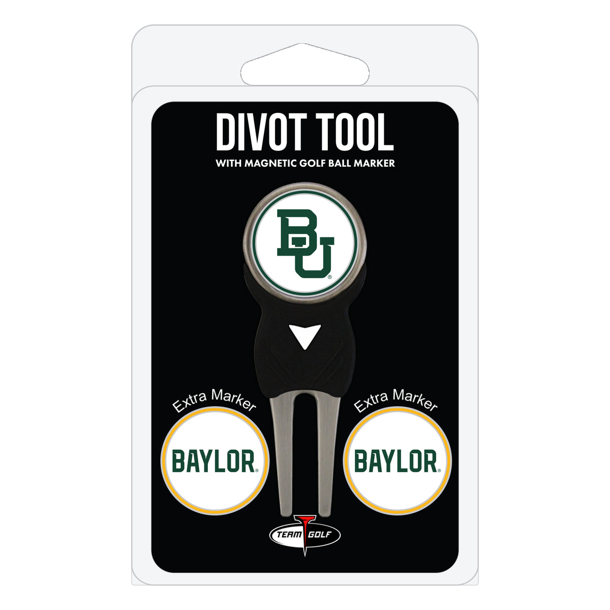 Baylor Bears divot repair tool and three ball markers