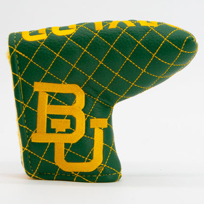 Baylor Bears Solid Quilted Blade Putter Cover, front view