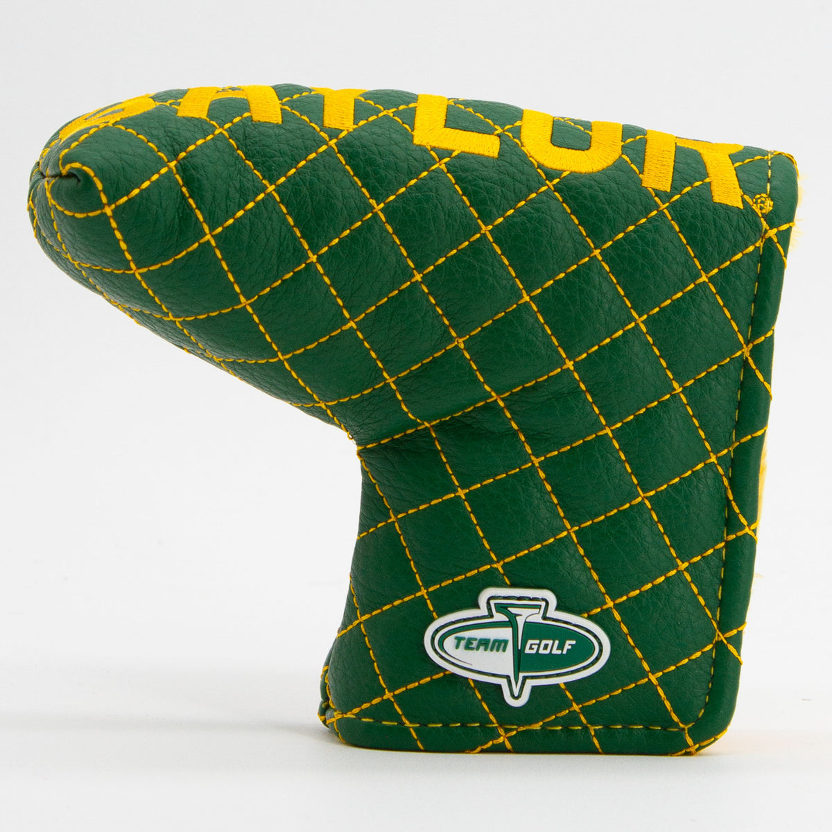 Baylor Bears Solid Quilted Blade Putter Cover, back view