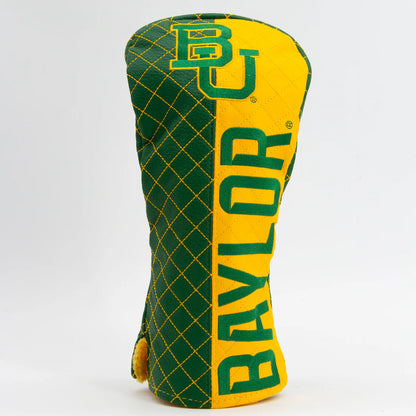 Golf club head cover with Baylor University logo on a white background