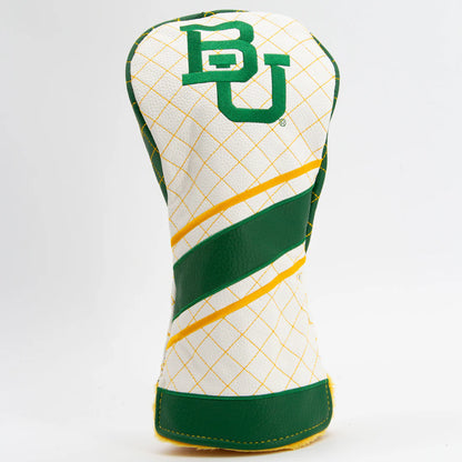 Golf club head cover with Baylor University logo on a white background