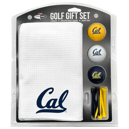 California Golden Bears White Microfiber Towel Golf Gift Set - Club Rehab