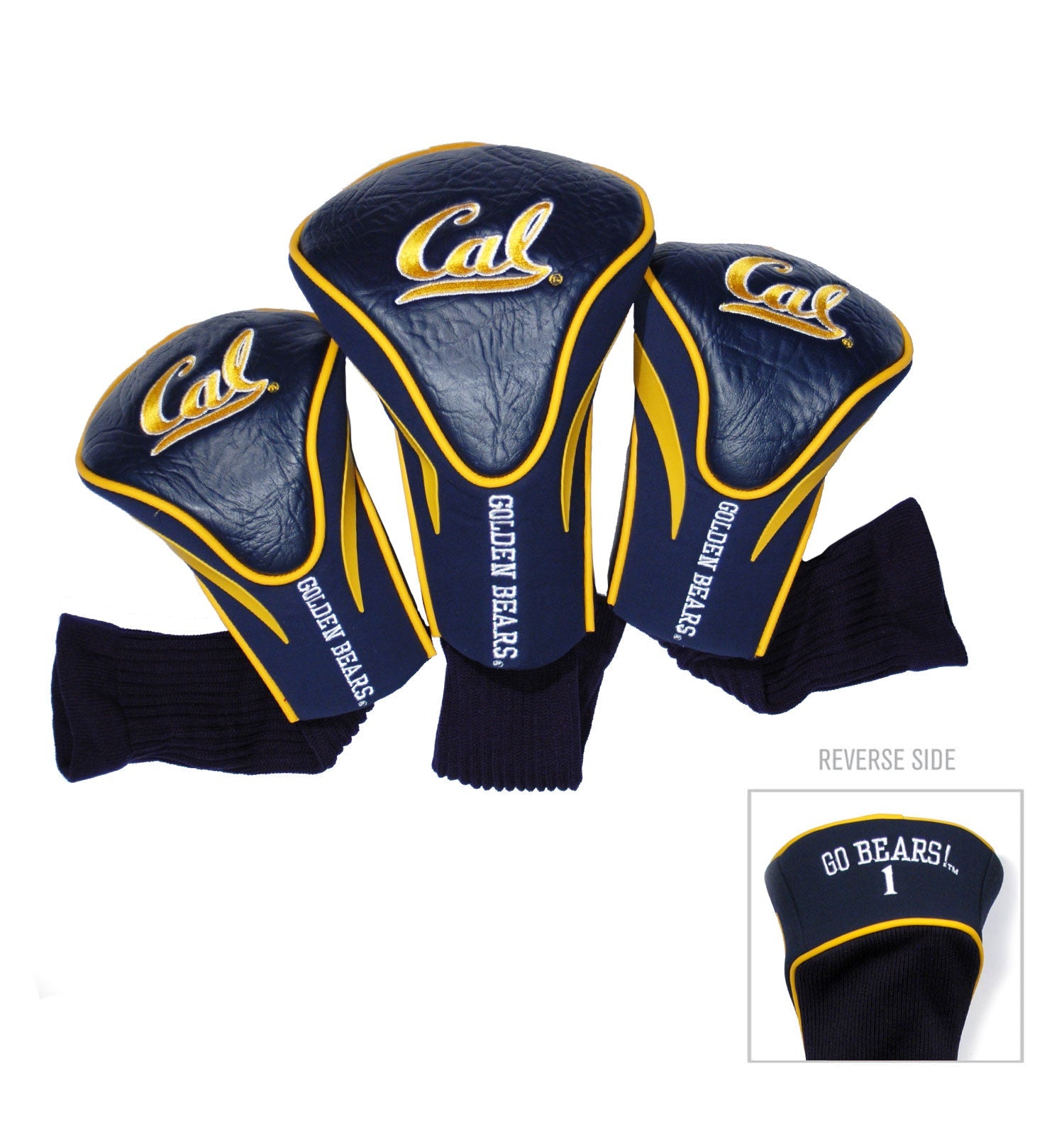 California Golden Bears 3 Pack Contour Sock Headcovers - Club Rehab