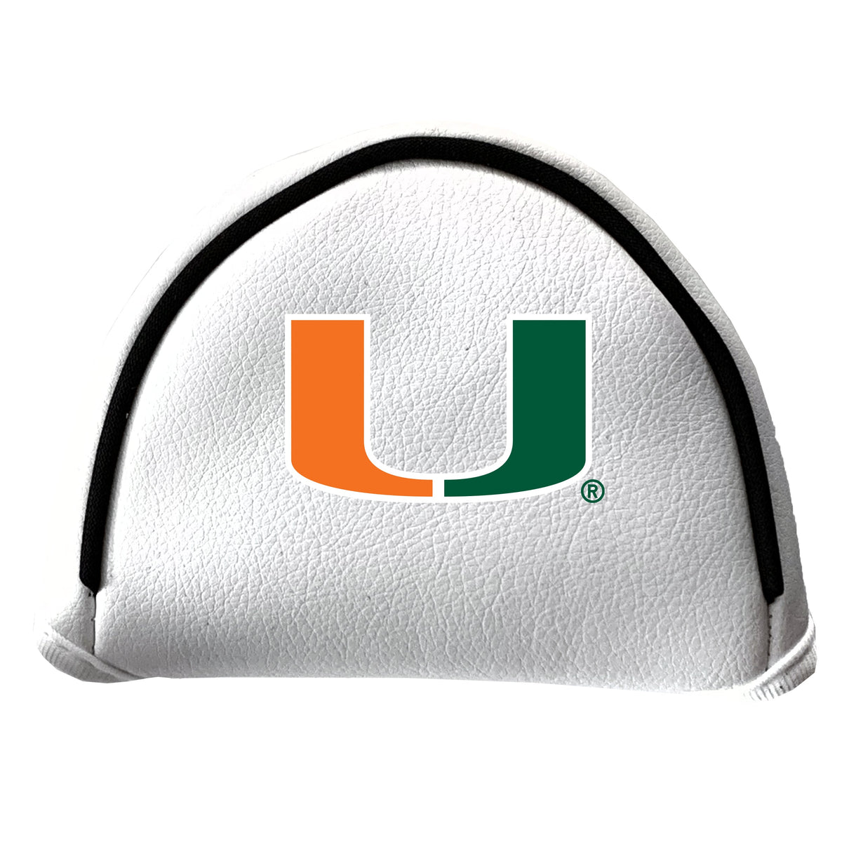 Miami Hurricanes vintage mallet putter white printed golf headcover