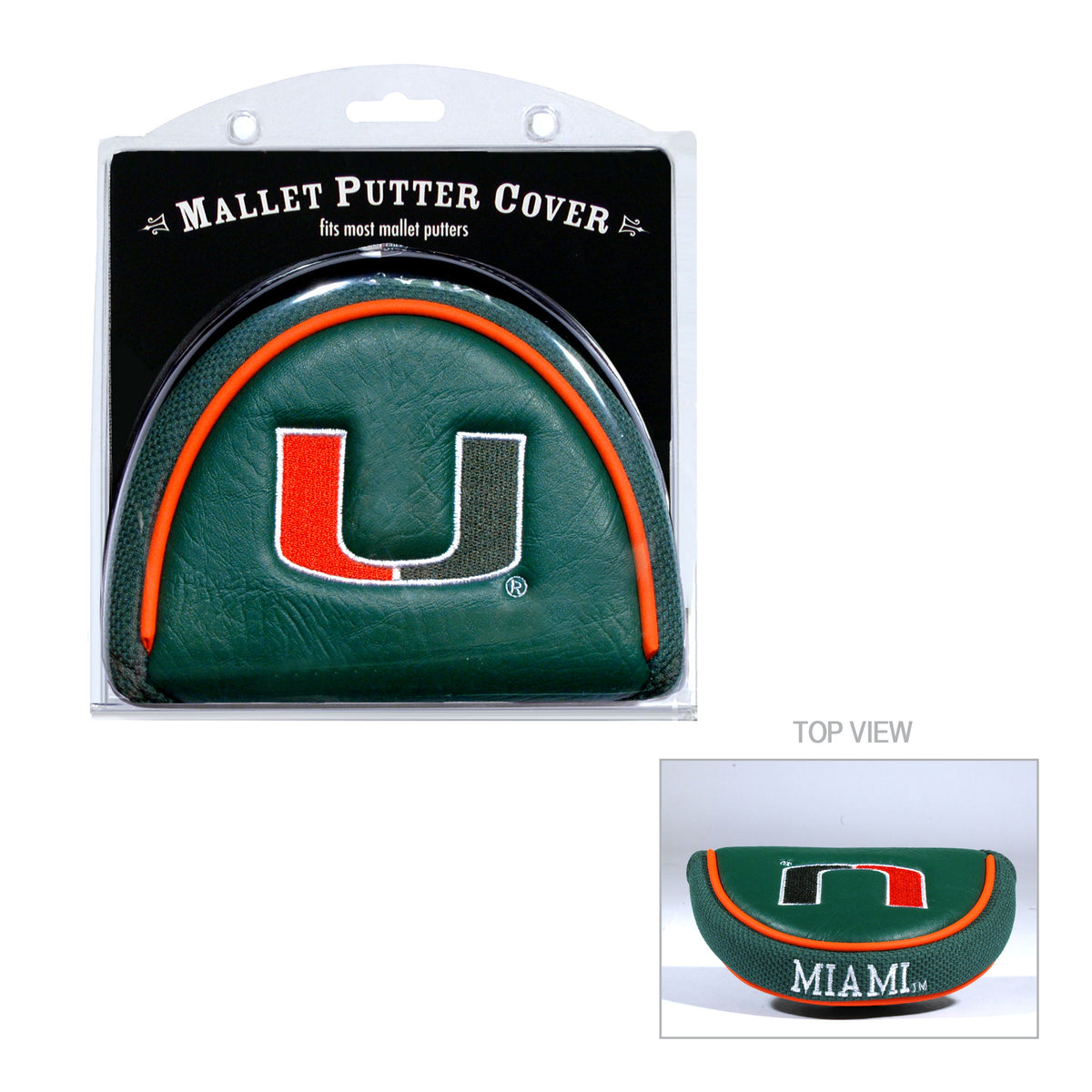 Miami Hurricanes vintage mallet putter embroidered golf headcover
