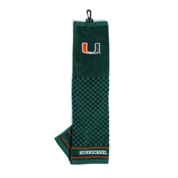 Miami Hurricanes embroidered golf towel