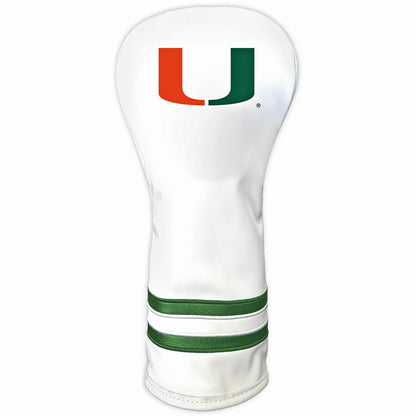 Miami Hurricanes Vintage White Printed Fairway Headcover - golf headcover product images