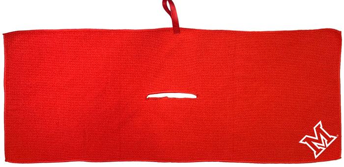 Miami (Ohio) RedHawks 16 x 40 microfiber golf towel with team logo