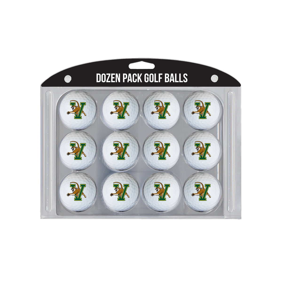 Vermont Catamounts logo golf balls, 12 pack