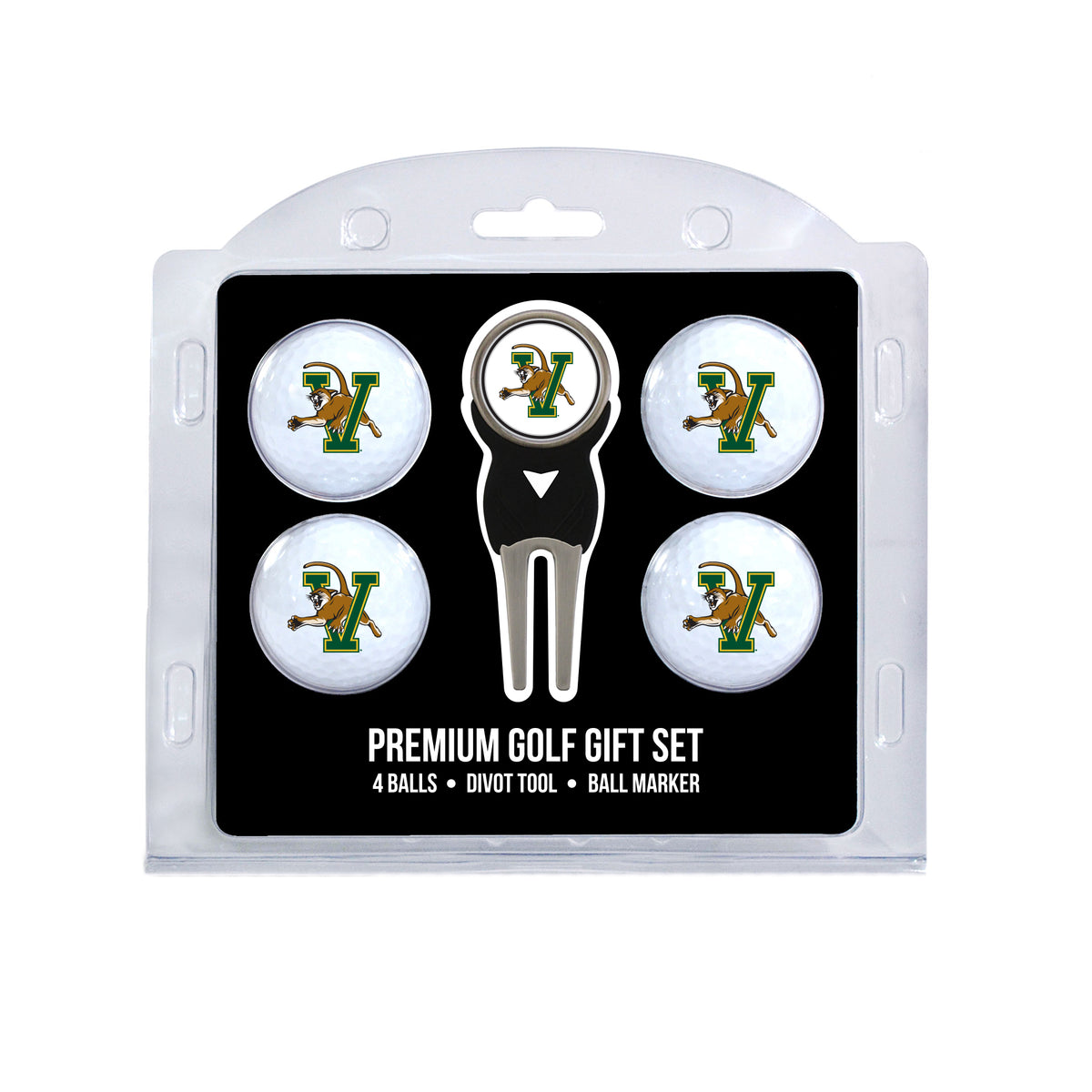 Vermont Catamounts 4-Ball Golf Gift Set