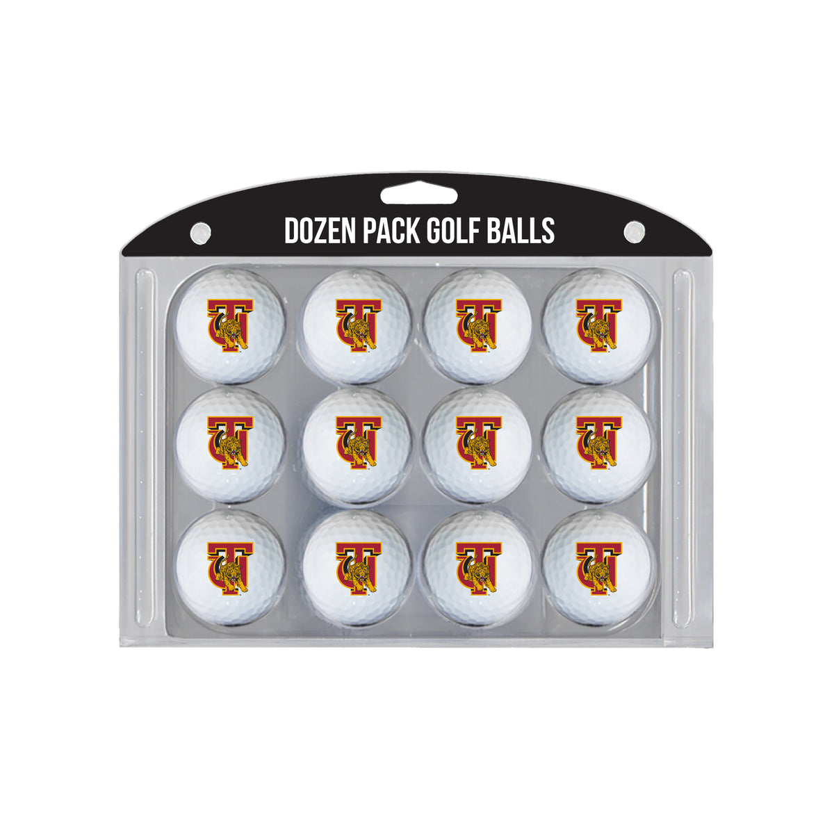 Tuskegee Golden Tigers logo golf balls, 12 pack