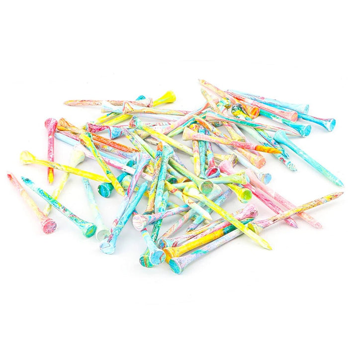 50 - Piece Colorful Bamboo Golf Tees – Because Your Style Deserves a Stable Swing - Club Rehab