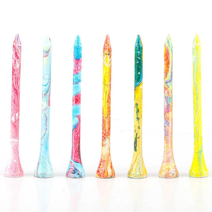 50 - Piece Colorful Bamboo Golf Tees – Because Your Style Deserves a Stable Swing - Club Rehab