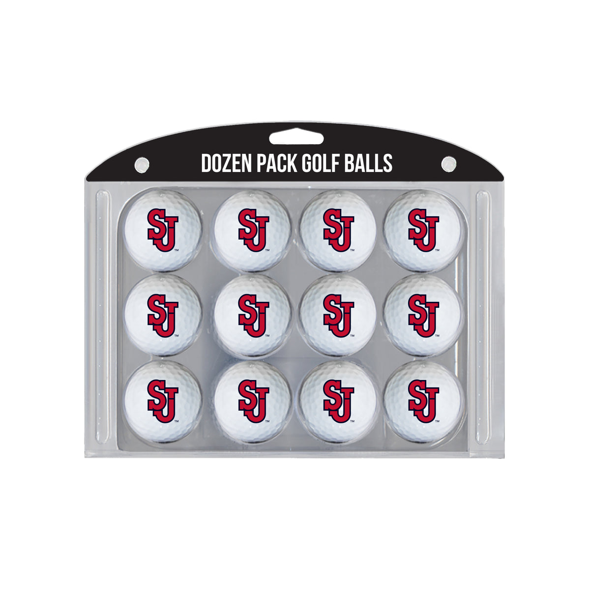 St. John's Red Storm logo golf balls, 12 pack