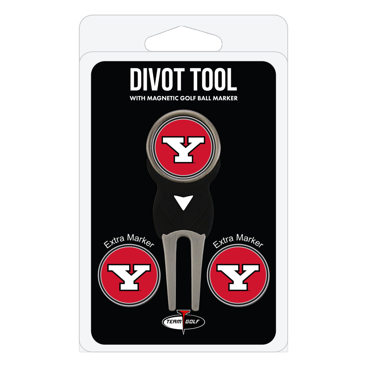 Youngstown State Penguins divot repair tool and three ball markers